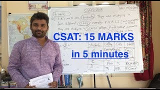 CSAT TRICKS IAS PRELIMS  15 Marks in 5 minuteEnglish version [upl. by Persian255]