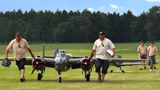 20ft B25 Together With Two Giant Messerschmitt Bf109 G [upl. by Meris517]