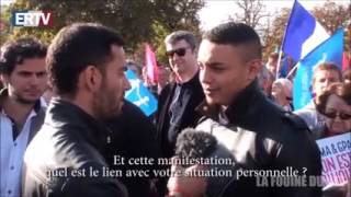 Un blédard dis nimporte quoi dans une manifestation quoton vend dla weed du shitquot [upl. by Ahsatan918]