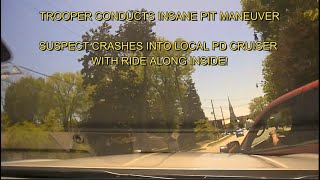 Georgia State Patrol PITs Fleeing Tundra Into Lawrencville PD Cruiser  INSANE PIT and Crash [upl. by Ribaj]