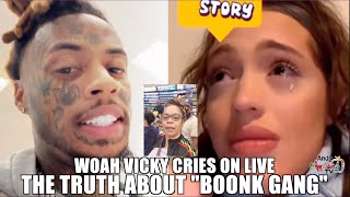 Woah Vicky Cries On Live Calls Out BoonkGang After Breakup Gets Messy Boonks Mother Reacts [upl. by Eehsar]