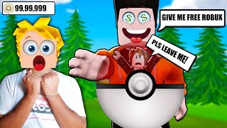 Capturing Players In Pokeball For FREE ROBUX  Roblox Pls Capture [upl. by Kearney196]