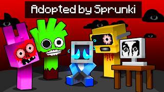 Adopted by HORROR SPRUNKI in Minecraft [upl. by Aynav66]