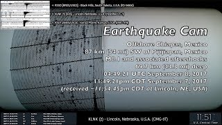 Earthquake Cam  Pijijiapan Mexico M81  982017  地震ウェブカメラ [upl. by Aihsenat720]