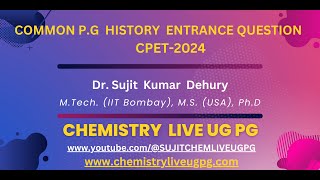 P G ENTRANCE HISTORY CPET QUESTION [upl. by Yllet]