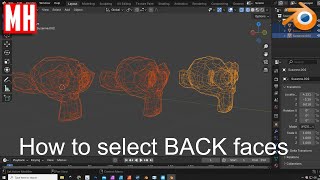 How to select back vertices edges or faces in BLENDER [upl. by Leen17]