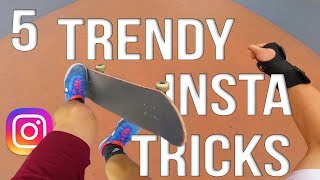 5 Trendy Insta Skateboarding Tricks [upl. by Euqinommod]