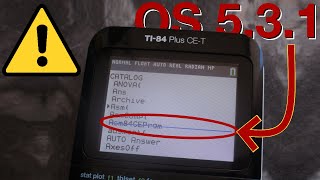 Dont update your TI84 Plus CE to OS 531 [upl. by Gnehc]