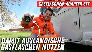 DAS brauchst du im Ausland🚐 Gasflaschen AdapterSet Europa für Spanien Italien Frankreich amp Co [upl. by Namyac478]