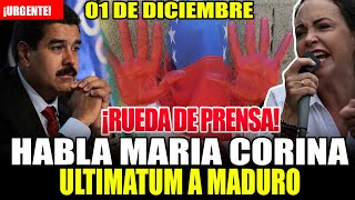 MARIA CORINA ULTIMATUM A NICOLAS MADURO TIENE HASTA EL 10 ENERO [upl. by Ecitsuj]