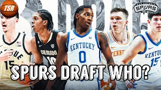 Spurs DRAFT Who at 1 2024 NBA Mock Draft Reaction [upl. by Sarajane474]