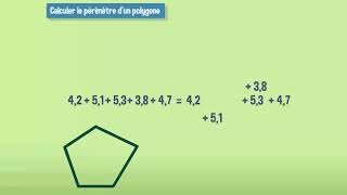 Géométrie  calculer le périmètre dun polygone  CM1 [upl. by Sancha]