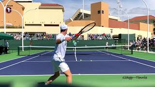 Andy Murray amp Andrey Rublev  Trading Groundies amp Some Grunts  IW Court Level Practice [upl. by Maryn]