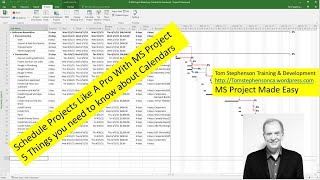 MS Project Made Easy Tutorial 2 Calendars 5 Things you need to know about making Project Calendars [upl. by Roper496]