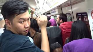 Ride a very crowded monorail in Kuala Lumpur Malaysia [upl. by Aleta453]