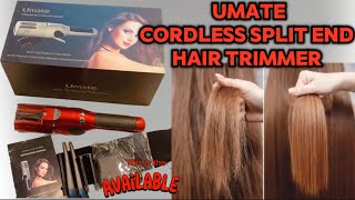 Umate cordless split End Hair trimmer  safey trim split ends and damaged hair ends in minutes [upl. by Htiekal562]