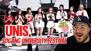 UNIS Sogang University Festival SUPERWOMAN  Dopamine  TT  Poppin  Curious  Reaction [upl. by Aekahs]