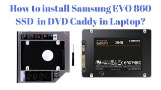 How to install Samsung EVO 860 SSD Hard Drive in DVD caddy in HP 15q ds0009TU Laptop [upl. by Ahseenal310]