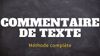 COMMENTAIRE de TEXTE en PHILO  La méthode complète [upl. by Menard]