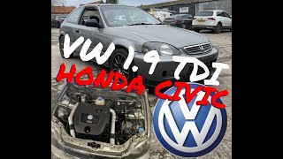 HONDA CIVIC TDI SWAP PART 1 [upl. by Elleinahc]