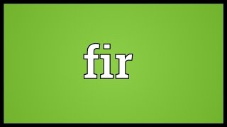 Fir Meaning [upl. by Viviane]