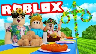 KAMRATERNA FIRAR MIDSOMMAR I ROBLOX BLOXBURG [upl. by Ahsatel]