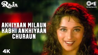 Akhiyaan Milaoon Kabhi  Video Song  Raja  Madhuri Dixit amp Sanjay Kapoor  Alka amp Udit [upl. by Devitt9]