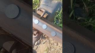 TRAIN VS COIN  👍🥲railway shortsviral shortsvideo shortsfeed shortsyoutube [upl. by Pickford]