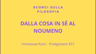 Kant  Dalla Cosa in sé al Noumeno [upl. by Adnauqahs]