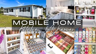 ULTIMATE MOBILE HOME KITCHEN MAKEOVER  Mobile Home Cleaning  Kitchen Organization Ideas with TEMU [upl. by Orran860]