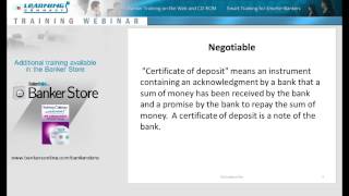 Certificates of Deposit  Critical Issues [upl. by Greenwood]