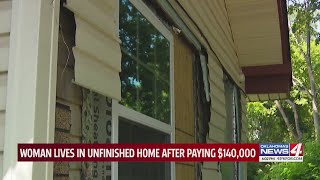 Woman lives in unfinished home after paying 140000 [upl. by Grove566]