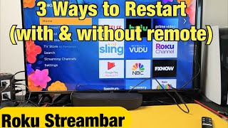 Roku Streambar 3 Ways to Restart  Reboot with amp without Remote [upl. by Belva83]