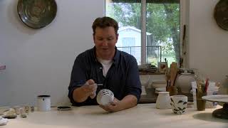 Underglaze Painting Techniques on Bone Dry Pots  SEAN OCONNELL [upl. by Atsirhc]