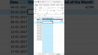 How to extract start date of the Month and end date of the month from any date shorts [upl. by Squire]