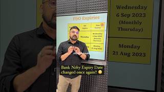 Bank Nifty Expiry Date Changed NiftyTechnicalsbyAK shorts banknifty bankniftyexpiry [upl. by Atinyl962]