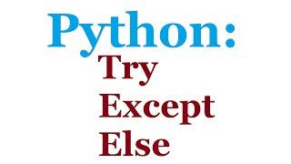 Python Programming Tutorial Try Except Else [upl. by Yl509]