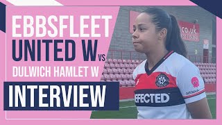 HAMLET INTERVIEWS Rhea Gall Interview vs Ebbsfleet United Women  LampSE Premier Division  210822 [upl. by Gardie]