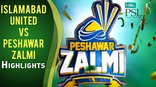 Match 23 Islamabad United vs Peshawar Zalmi  Highlights [upl. by Yeoz]