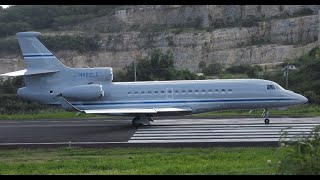 4K Private Jets heading out of Antigua Thanksgiving Weekend G600 G650ER Falcon 8X amp more [upl. by Artima]