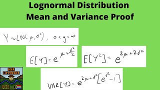 Lognormal Distribution Mean and Variance Proof [upl. by Alemahs]