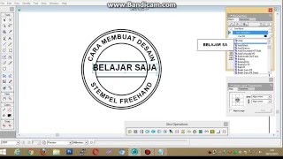 Cara Membuat Desain Stempel Dengan Freehand [upl. by Winter]