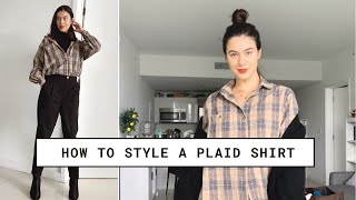 5 Outfits 1 Plaid Shirt  How To Style A Plaid Shirt For Fall [upl. by Panther]