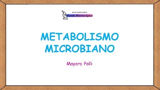 Metabolismo Microbiano  Catabolismo e Anabolismo [upl. by Karly]