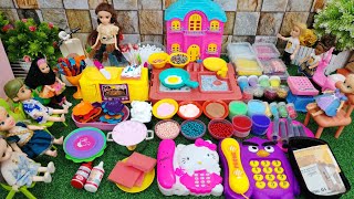 Barbie doll kitchen set playing in hotel setupBarbie show tamil [upl. by Joelly]