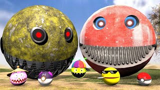 Pacman vs Robot Monsters Compilation  Walking Robot Pacman amp Spider Robot vs Shredder Robot Monster [upl. by Ralleigh]