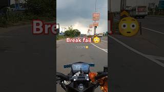 Break fail😳  🏍️accident hote hote bacha💔explore motovlog youtubeshorts shorts riderbike [upl. by Ainessey]