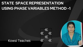 State Space Representation using Phase Variables  Method 1 [upl. by Araz]