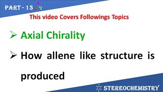 Allene  Structure  Stereoaxis  Stereochemistry Part 12 [upl. by Otter]