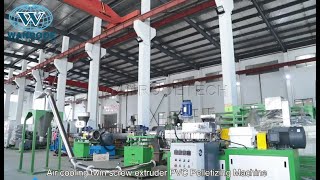 2001000kgh Double Stage Plastic Pelletizer Line Soft PVC Pelletizer Water Ring Granulator Machine [upl. by Htebharas482]